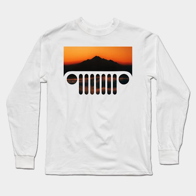 Mountain Jeep Long Sleeve T-Shirt by cInox